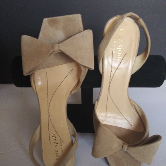 kate spade Shoes - Kate Spade Suede Slingback with bow